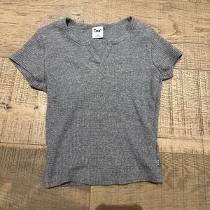 Tna Waffle Cropped T-Shirt - Grey, 2XS